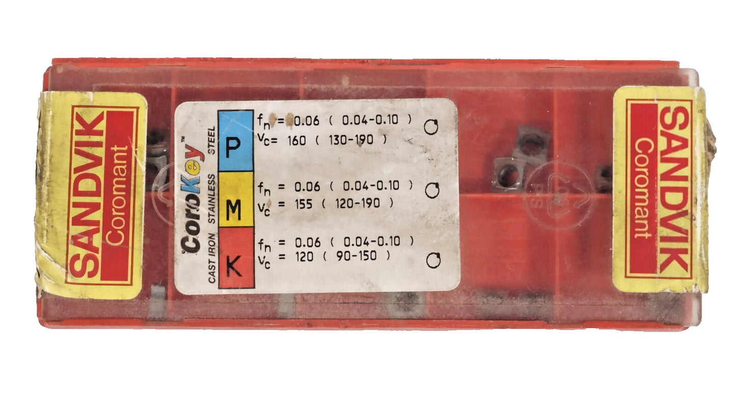 SANDVIK Bohrwendeplatten LCMX 02 02 04O-53 1120 – 16 Stück Stahl, VA & Guss