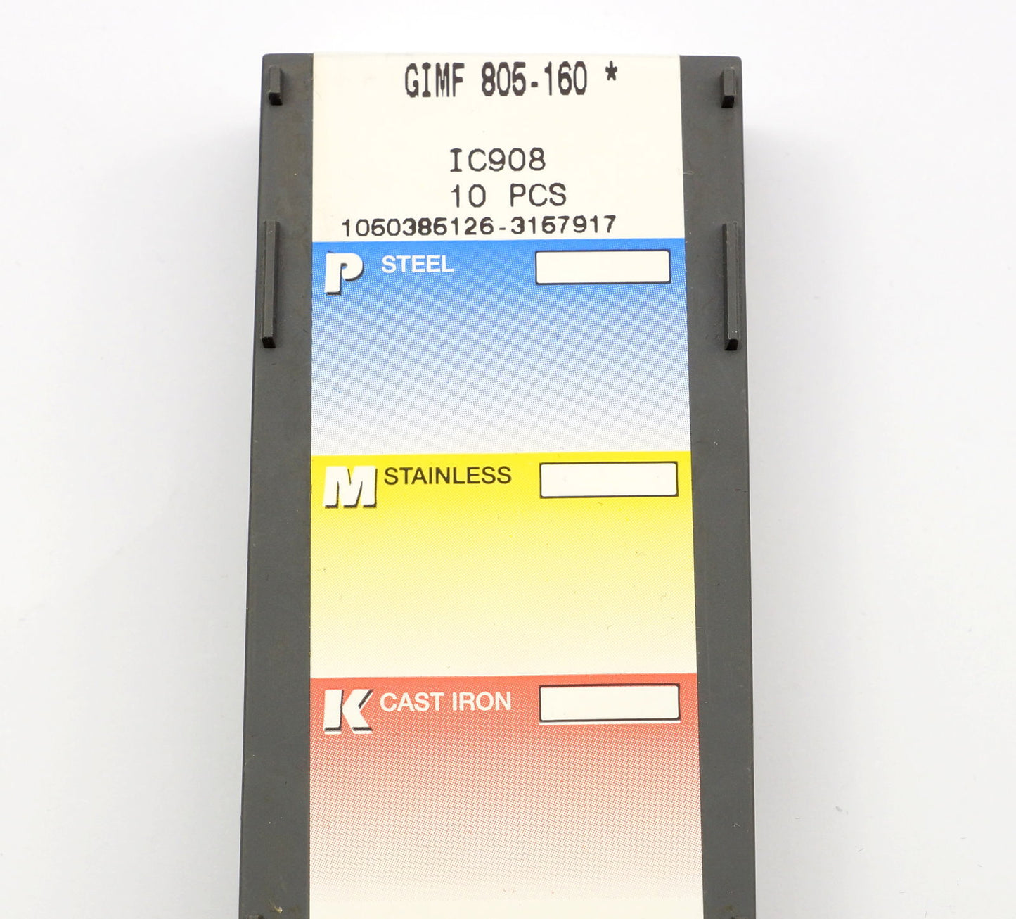 10 Wendeplatten GIMF 805-160 IC908 ISCAR Stechdrehen Neu, originalverpackt