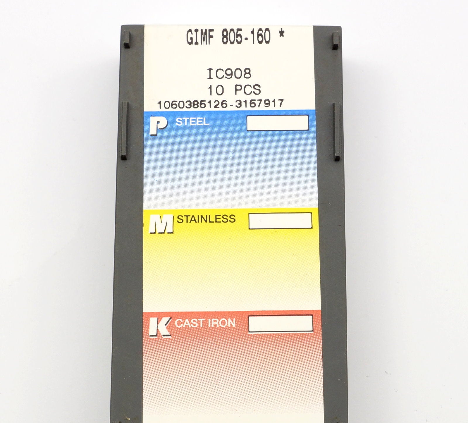 10 Wendeplatten GIMF 805-160 IC908 ISCAR Stechdrehen Neu, originalverpackt
