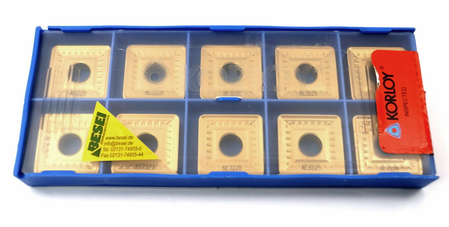 10 Wendeplatten SNMM 250724-GH NC3220 KORLOY Neu mit ausgew. MwSt.