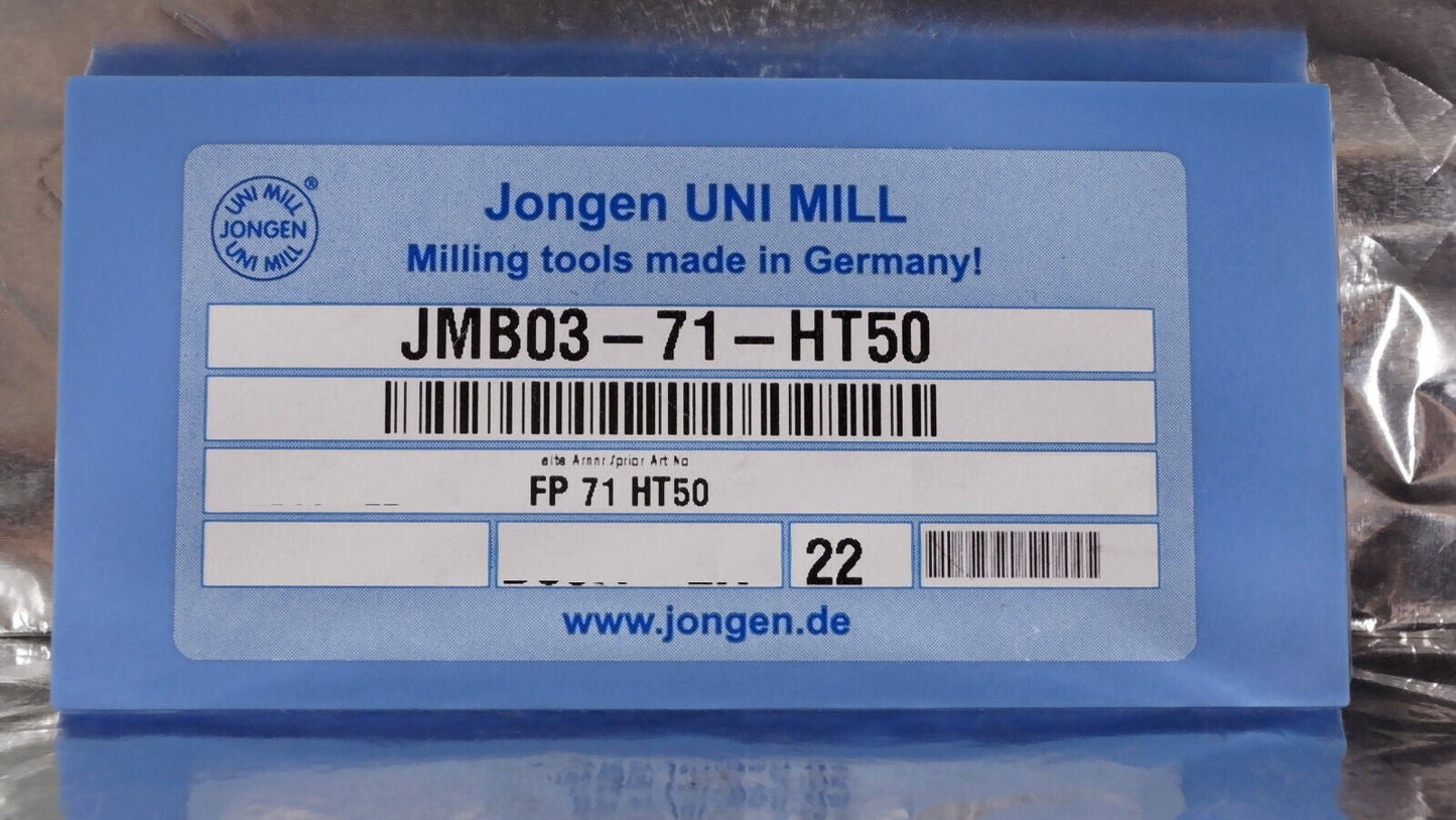 20 Wendeplatten JMB03-71-HT50  alte Bezeichnung FP 71 HT50 von JONGEN incl. MwSt