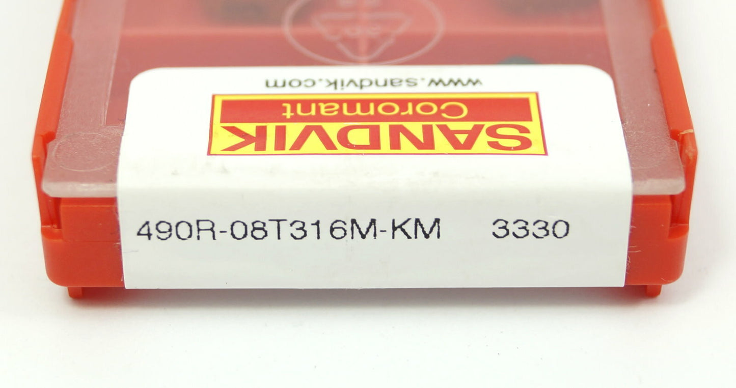 10 Wendeplatten 490R-08T316M-KM 3330  von SANDVIK Neu, ovp mit Rechnung