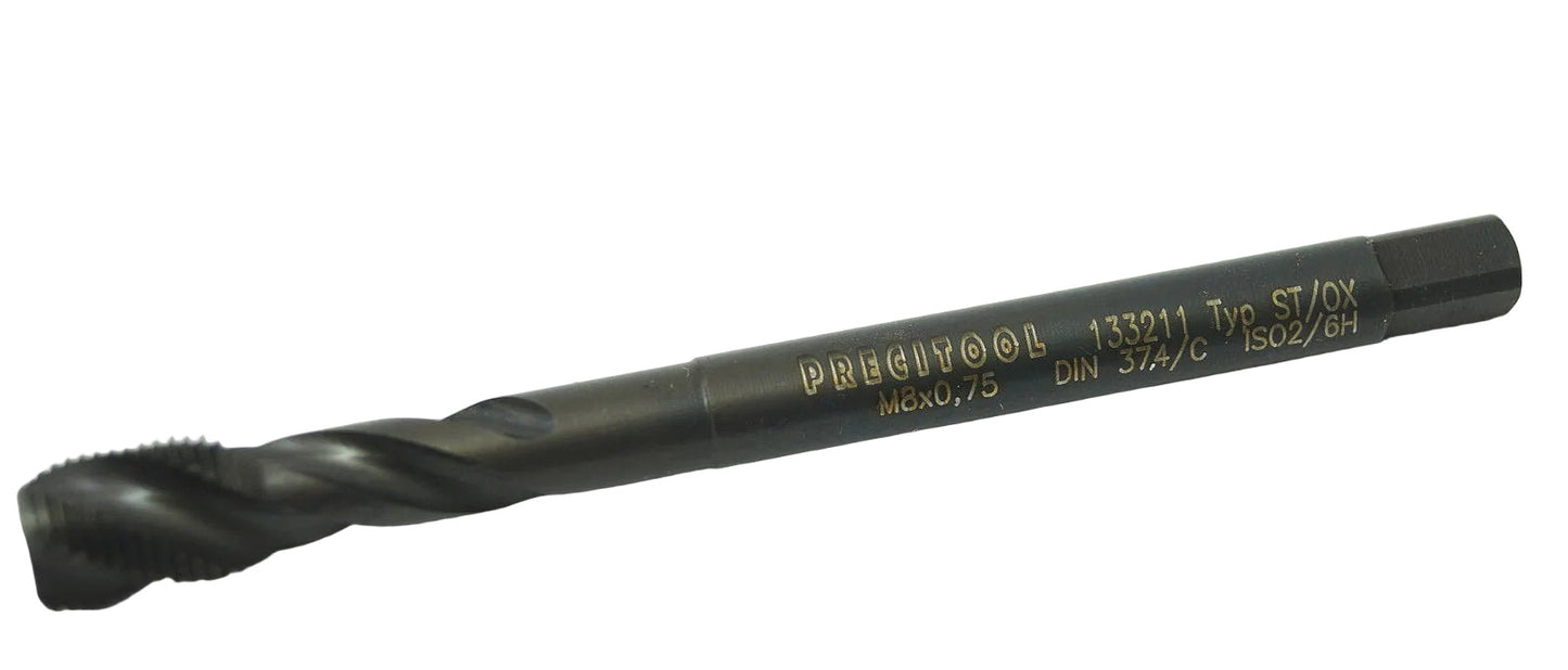 Sackloch Gewindebohrer PRECITOOL M8 x 0,75 metrisch Feingewinde mit Rechnung