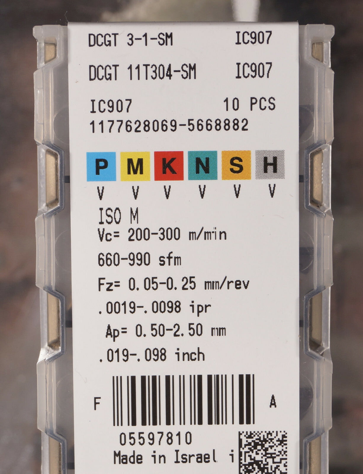 10 Wendeplatten DCGT 11T304-SM IC907  ISCAR Neu  mit ausgewiesener MwSt