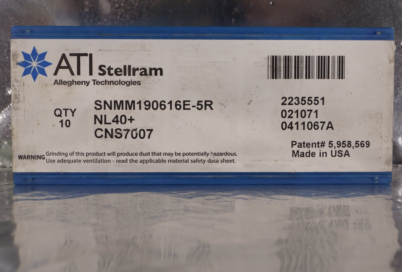 10 Wendeplatten SNMM 190616E-5R Stellram, Neu ovp m. Rechnung