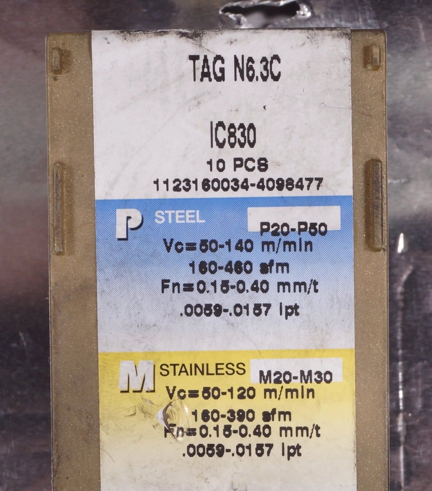 9 Wendeplatten TAG N6.3C IC830 ISCAR Neu, mit Rechnung