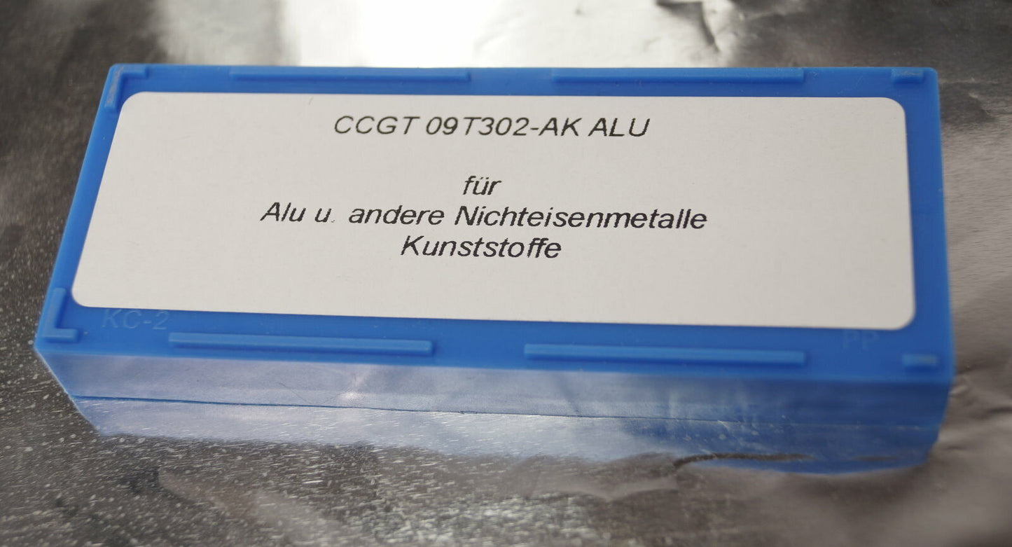 10 Wendeplatten CCGT 09T302 ALU für NE-Metalle,  Neu, mit ausgewiesener MwSt