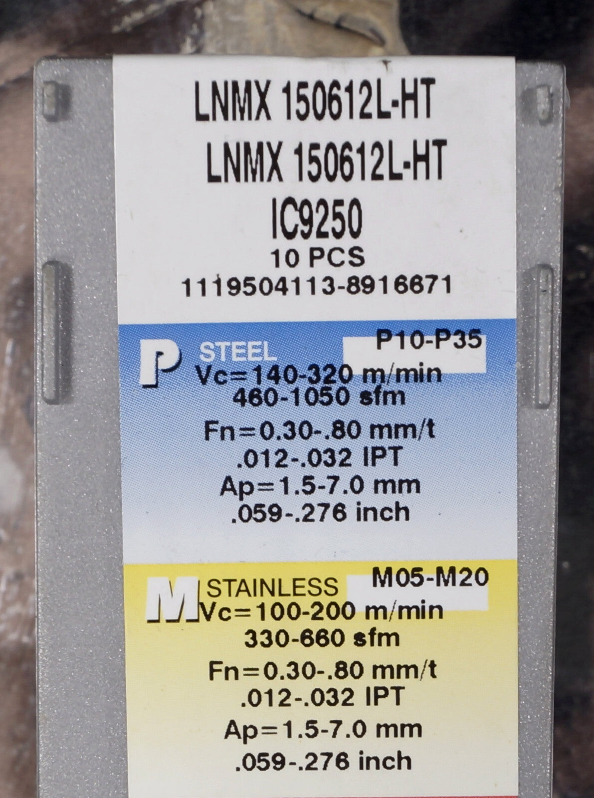 10 Wendeplatten LNMX 150612L-HT IC9250  ISCAR Neu  mit Rechnung