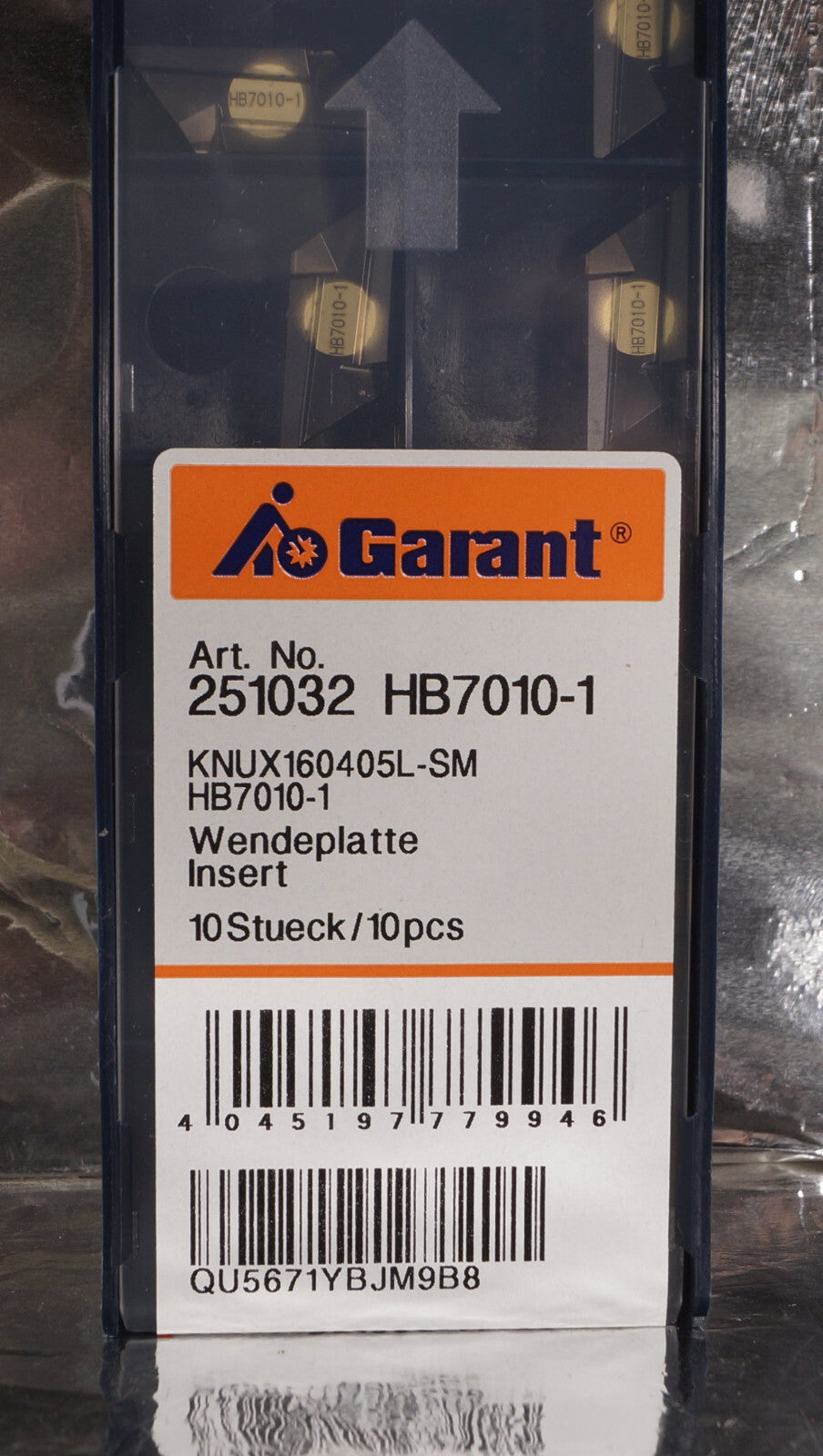 10 Wendeplatten KNUX 160405L-SM HB7010-1 Garant Nr 251032 HB7010-1 mit Rechnung