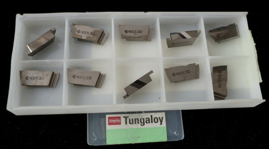 Tungaloy XGR6315-02 NS530 Cermet-Wendeplatte für Stechdrehen, 10 Stück
