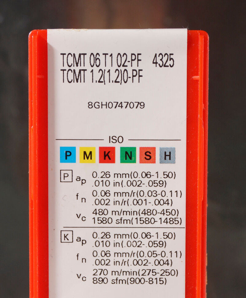 10  Wendeplatten TCMT 06T102-PF 4325 SANDVIK Neu u. Ovp TCMT 1.2(1.2)0-PF