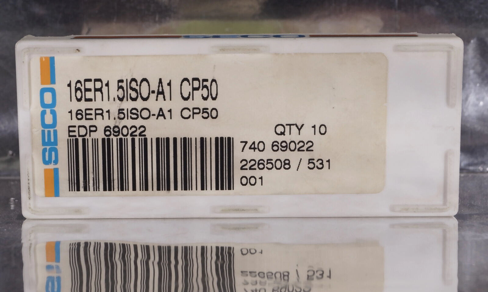 10 Wendeplatten 16ER1,5ISO-A1 CP50 SECO Gewindedrehen Neu mit Rechnung