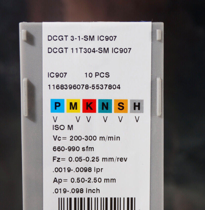 10 Wendeplatten DCGT 11T304-SM IC907  ISCAR Neu  mit Rechnung