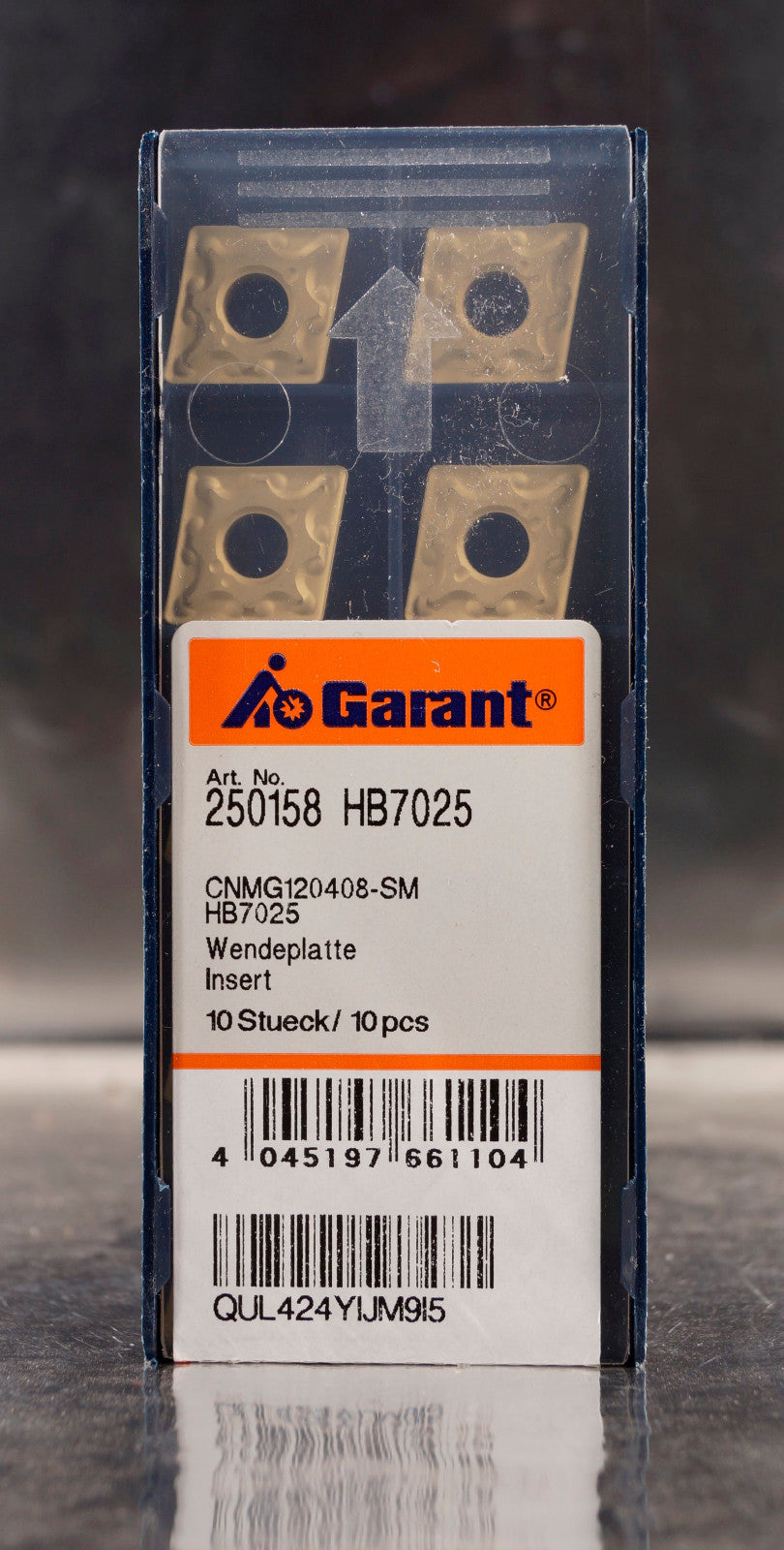 10 Wendeplatten CNMG 120408SM HB7025 GARANT 250158 HB7025 Stahl - Bearbeitung