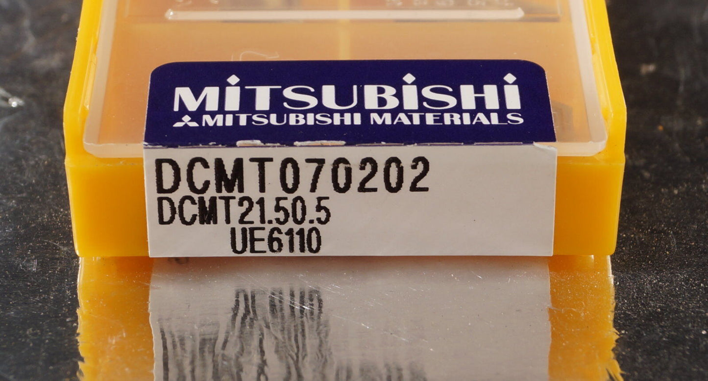 10 Wendeplatten DCMT 070202 UE6110 MITSUBISHI Stahlbearbeitung  Neu u.Ovp