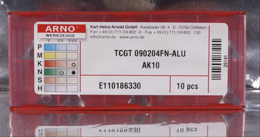 10 Wendeplatten TCGT 090204FN-ALU AK10 ARNO Neu mit Rechnung