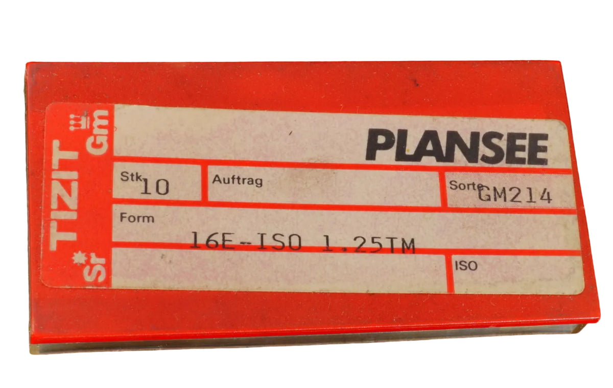 10 Wendeplatten 16E - ISO 1,25TM Plansee Gewindefräsen Neu, mit Rechnung