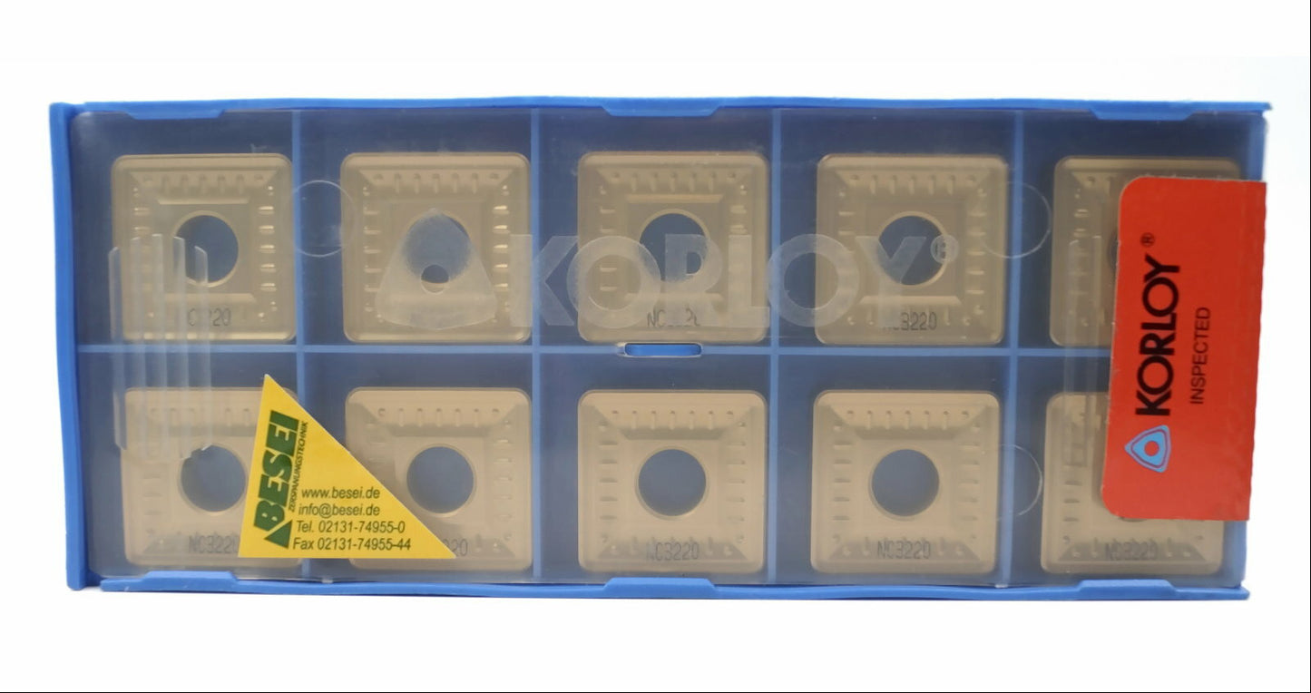 10 Wendeplatten SNMM 250724-GH NC3220 KORLOY Neu mit Rechnung