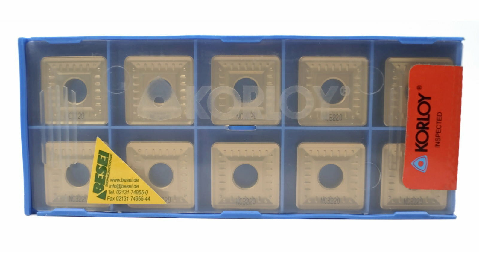 10 Wendeplatten SNMM 250724-GH NC3220 KORLOY Neu mit Rechnung