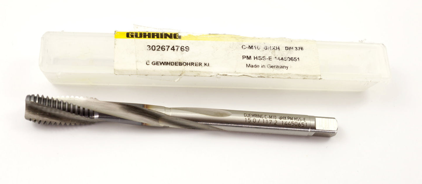 Gühring C-M10 -6HX PM HSS-E Gewindebohrer mit Innenkühlung, Neu, mit Rechnung