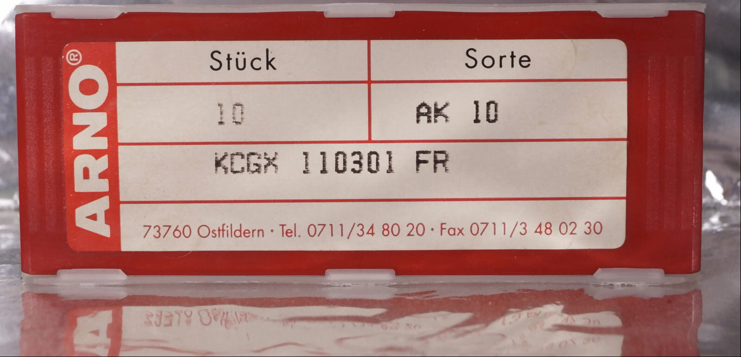 10 Wendeplatten KCGX 110301 FR AK10 ARNO Neu, mit Rechnung