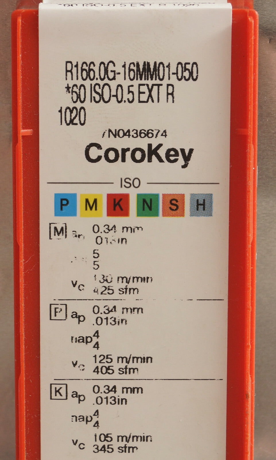 10 Gewindeplatten R166.0G-16MM01-050*60 ISO-0.5 EXT R 1020 SANDVIK Gewindedrehen