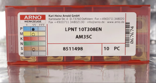 10 Wendeplatten LPNT 10T308EN AM35C von ARNO mit ausgew. MwSt
