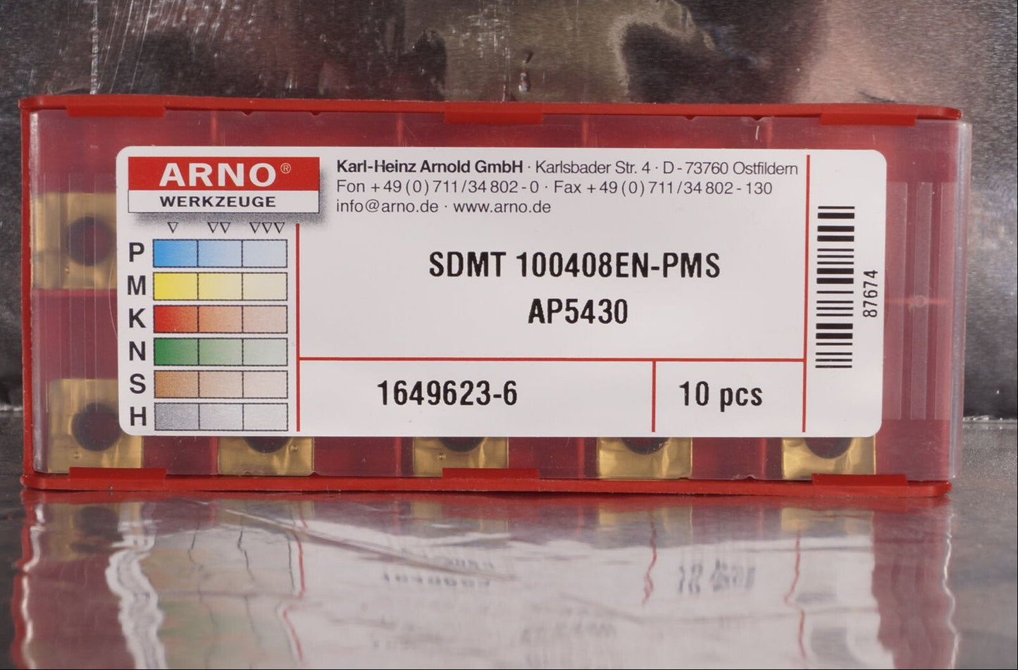 ARNO SDMT 100408EN-PMS AP5430 Wendeplatte -Hochvorschubfräsen 10 Stück Neu