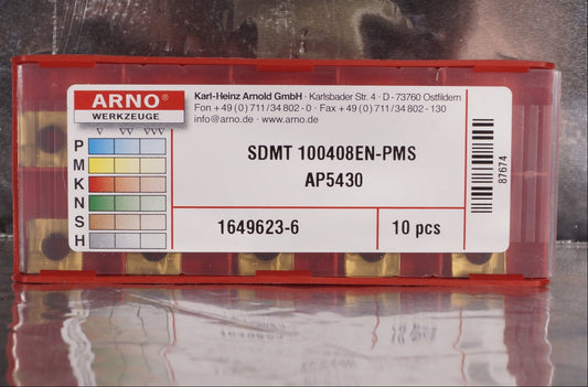 ARNO SDMT 100408EN-PMS AP5430 Wendeplatte -Hochvorschubfräsen 10 Stück Neu