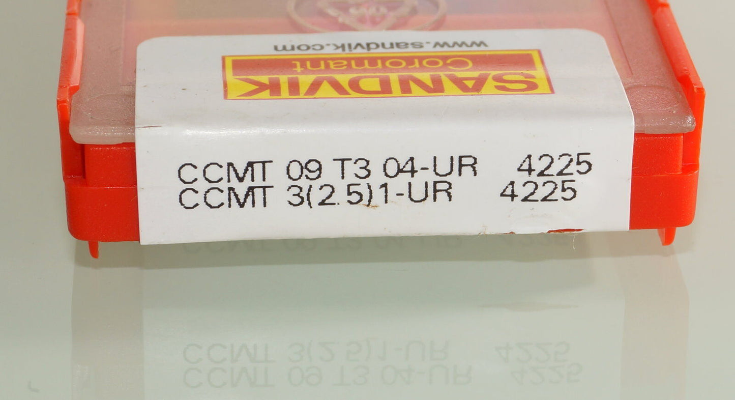 10 Wendeplatten CCMT 09T304-UR 4225  SANDVIK Neu, ovp, CCMT 3(2.5)1-UR 4225