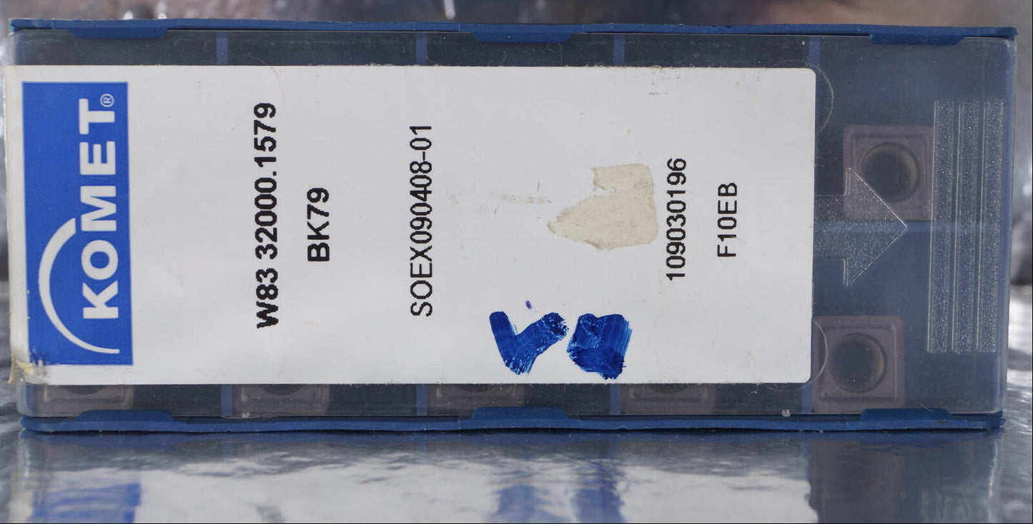 10 Wendeplatten W83 32000.1579, SOEX090408-01 BK79  KOMET Neu mit Rechnung