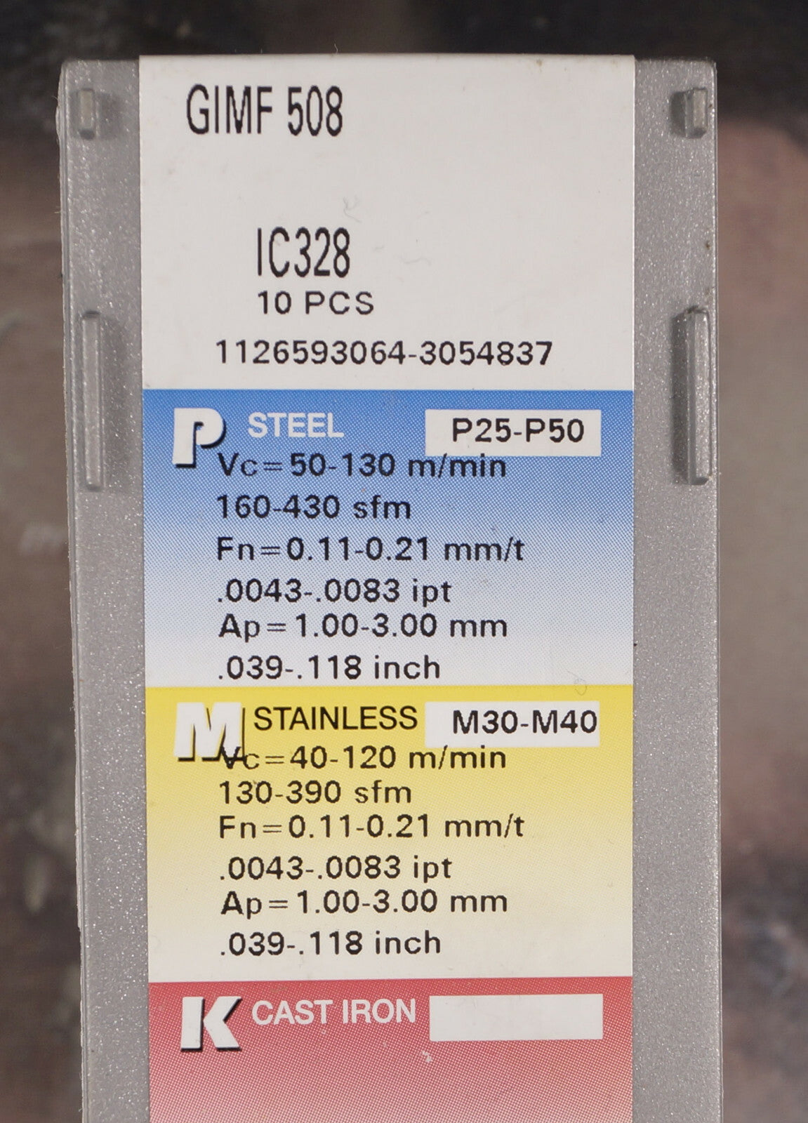 10 Wendeplatten GIMF 508 IC328 ISCAR Stechdrehen mit ausgew. Mehrwertsteuer