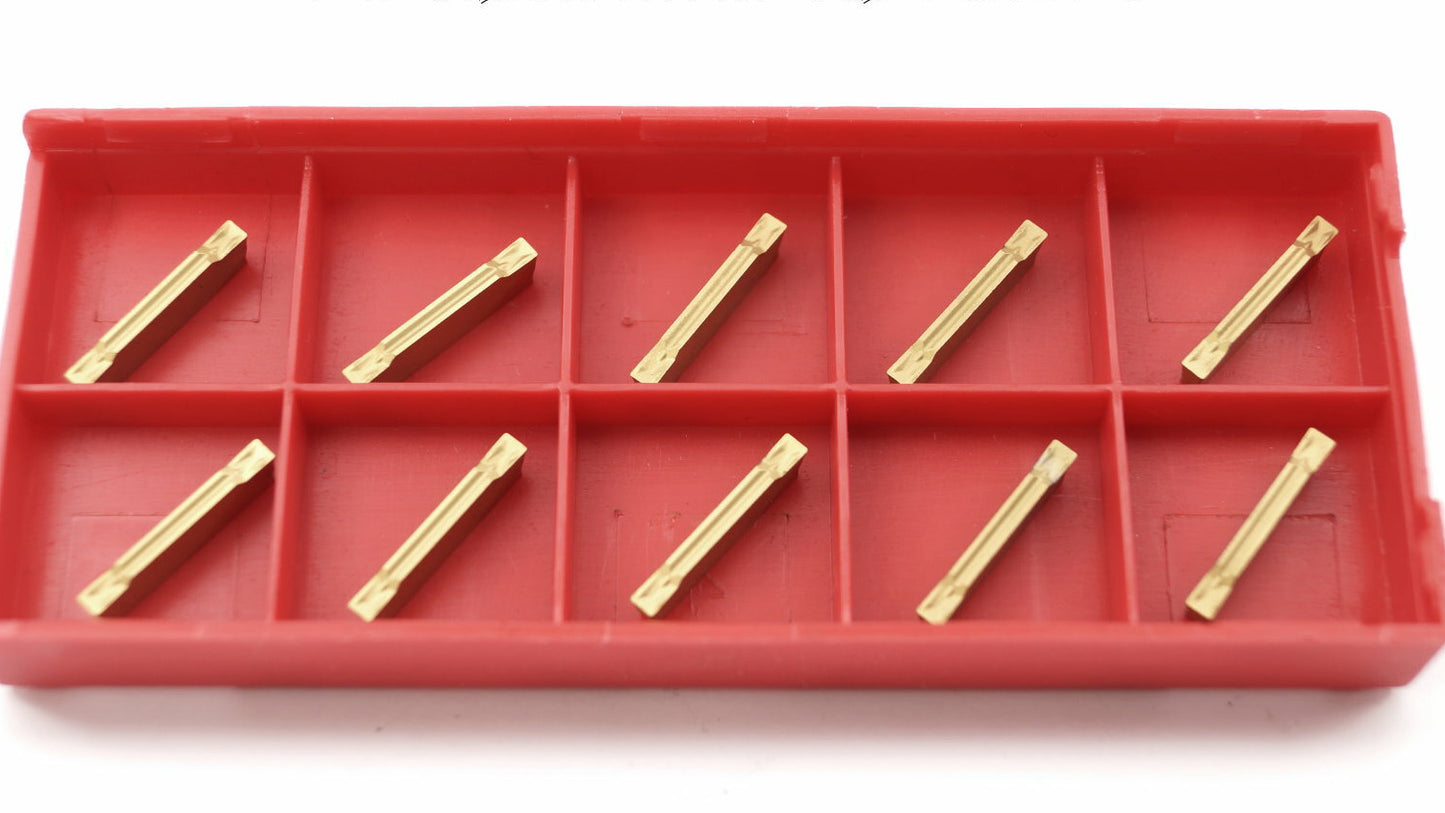 10 Stechplatten MGMN200-G TiN, 2mm Stechbreite,  Neuware mit ausgew. MwSt.