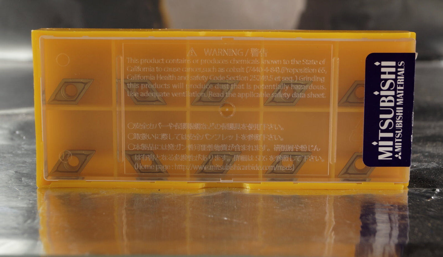 10 Wendeplatten DCMT 070202 UE6110 MITSUBISHI Stahlbearbeitung  Neu u.Ovp