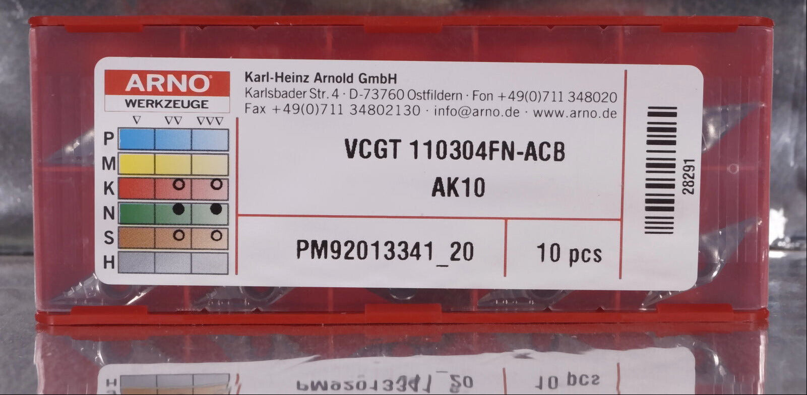 10 Wendeplatten VCGT 110304FN-ACB AK10 ARNO Neu mit Rechnung