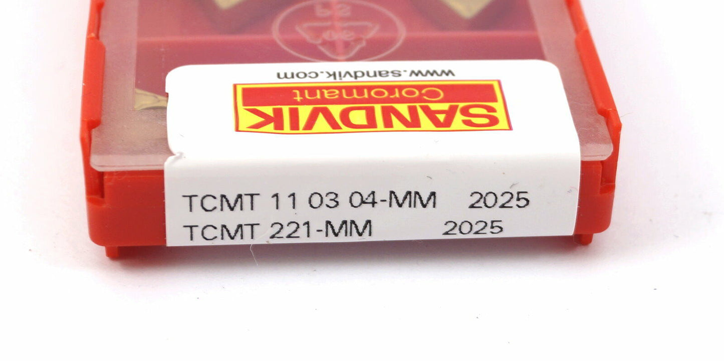 10  Wendeplatten TCMT 110304-MM 2025  SANDVIK Neu mit ausgewiesener MwSt