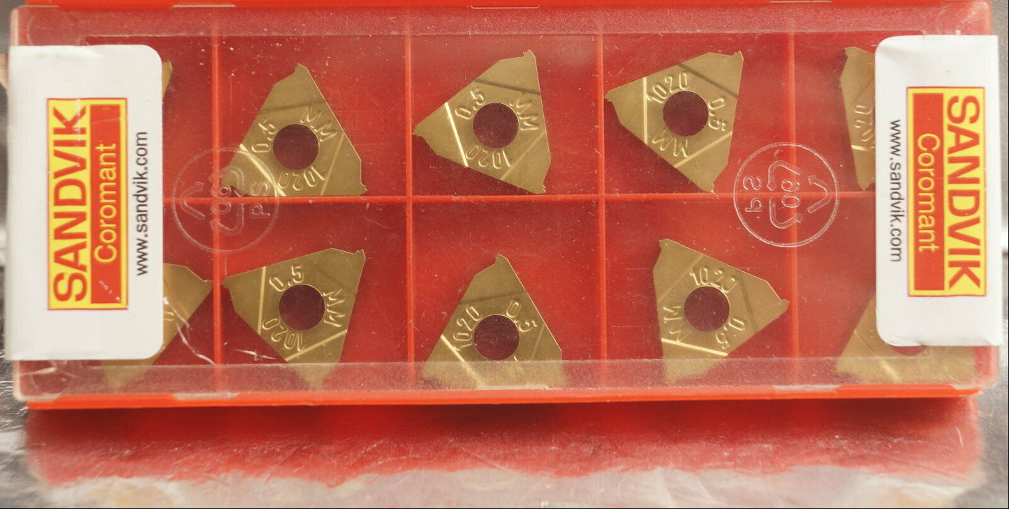 10 Gewindeplatten R166.0G-16MM01-050*60 ISO-0.5 EXT R 1020 SANDVIK Gewindedrehen