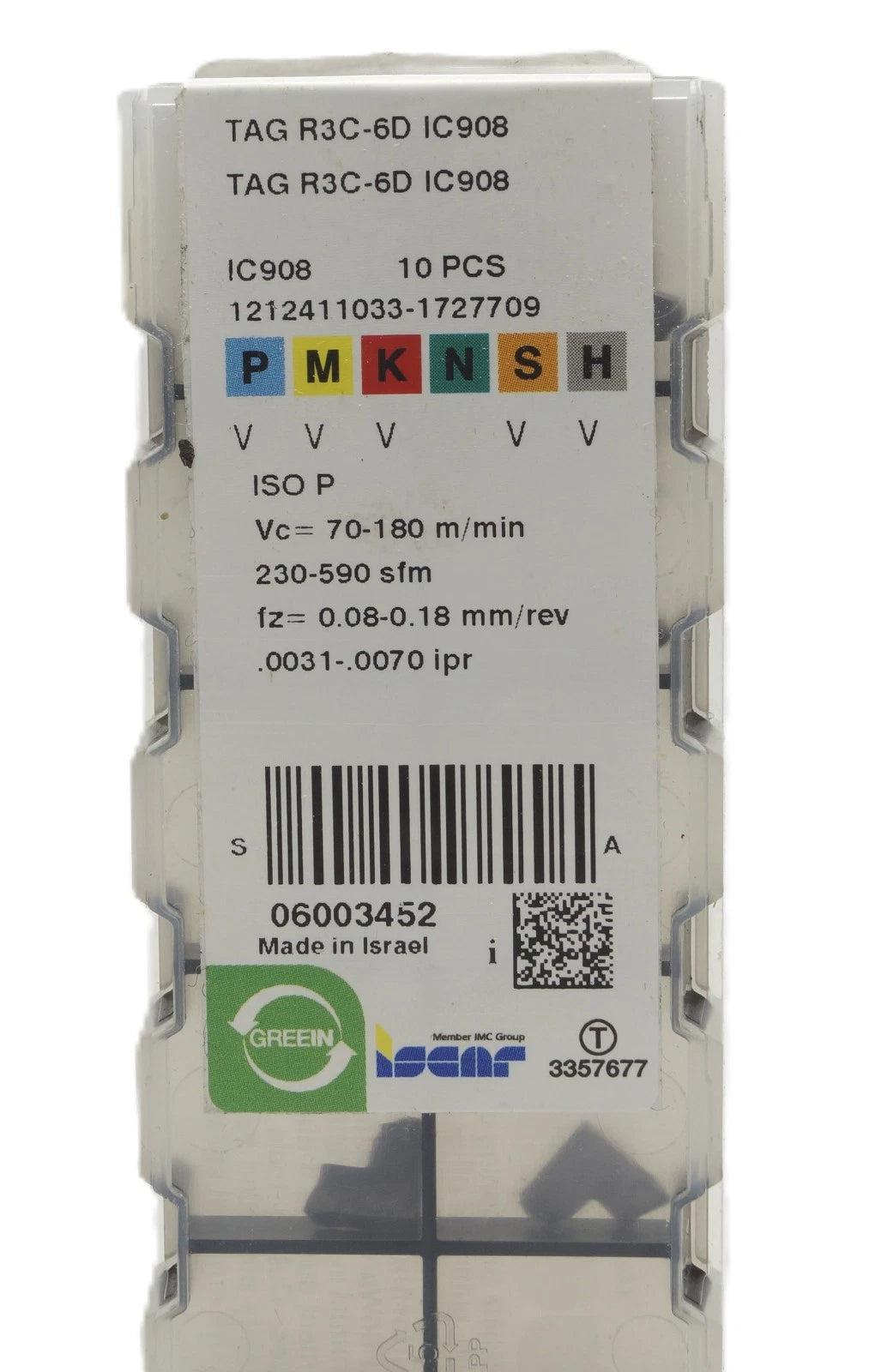 10x Iscar TAG R3C-6D IC908 Wendeplatten Tang-Grip Abstechen Einstechen Neu