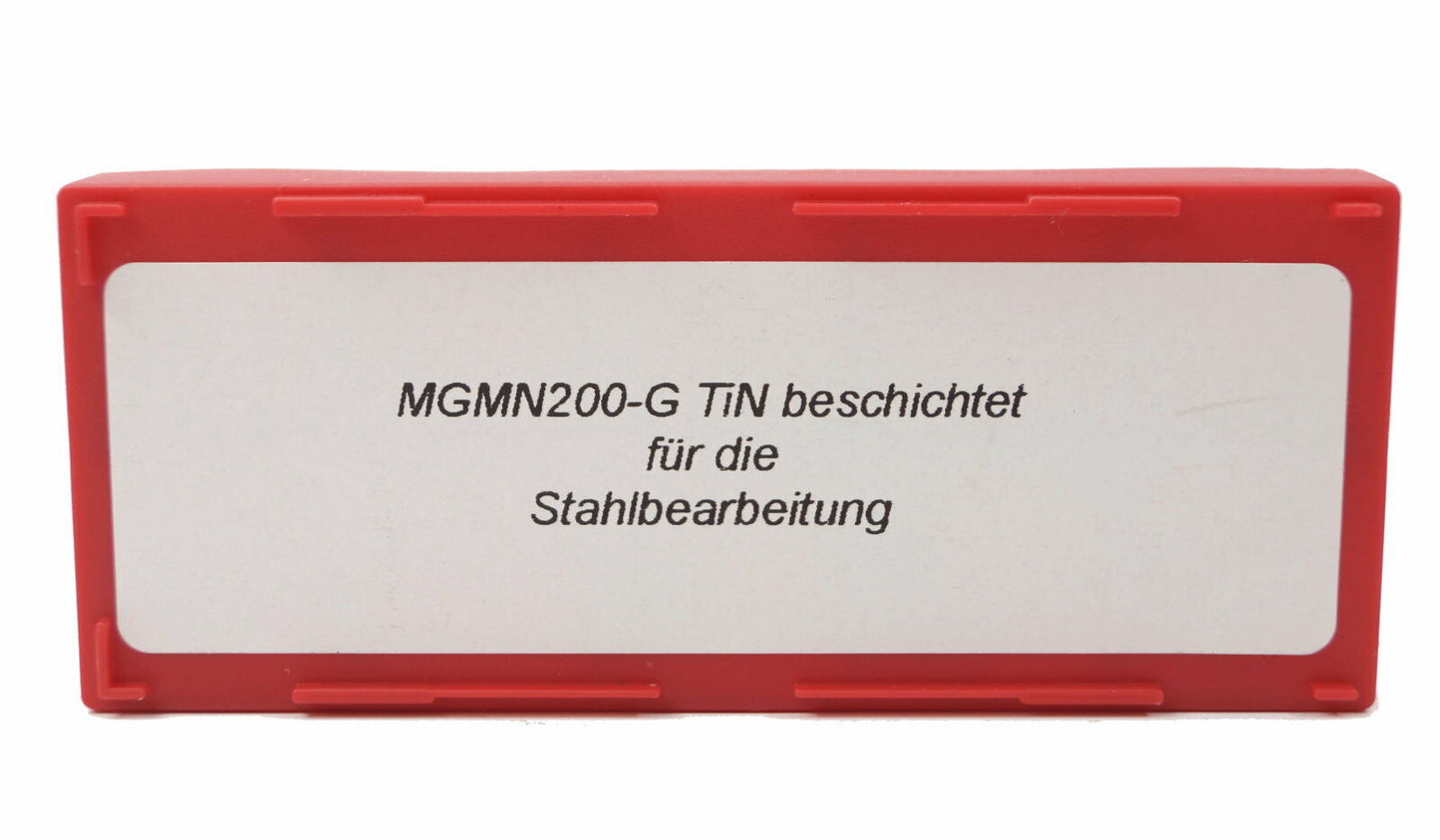 10 Stechplatten MGMN200-G TiN, 2mm Stechbreite,  Neuware mit ausgew. MwSt.