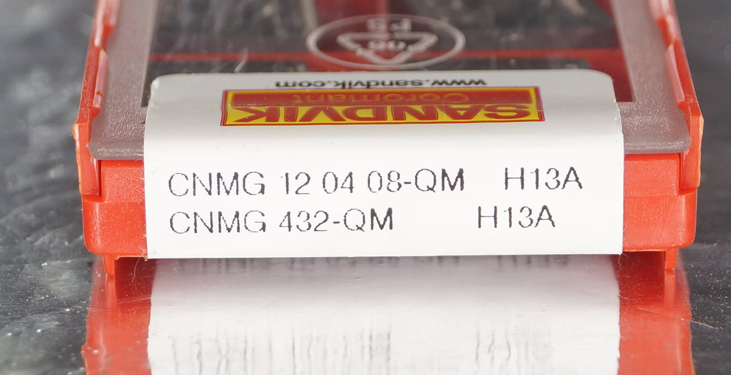 10 Wendeplatten CNMG 120408-QM H13A SANDVIK  für Superlegierungen Neu mit MwSt.