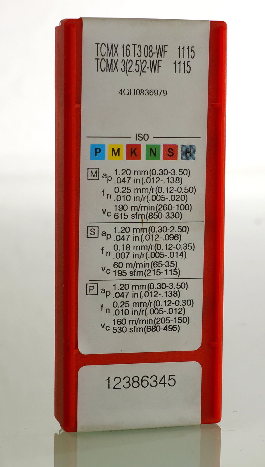10  Wendeplatten TCMX 16T308-WF 1115  SANDVIK Neu, originalverpackt mit Rechnung