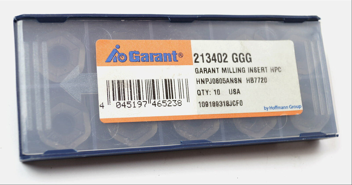 10 Wendeplatten HNPJ0805ANSN HB7720 GARANT Nr. 213402 GGG mit Rechnung!