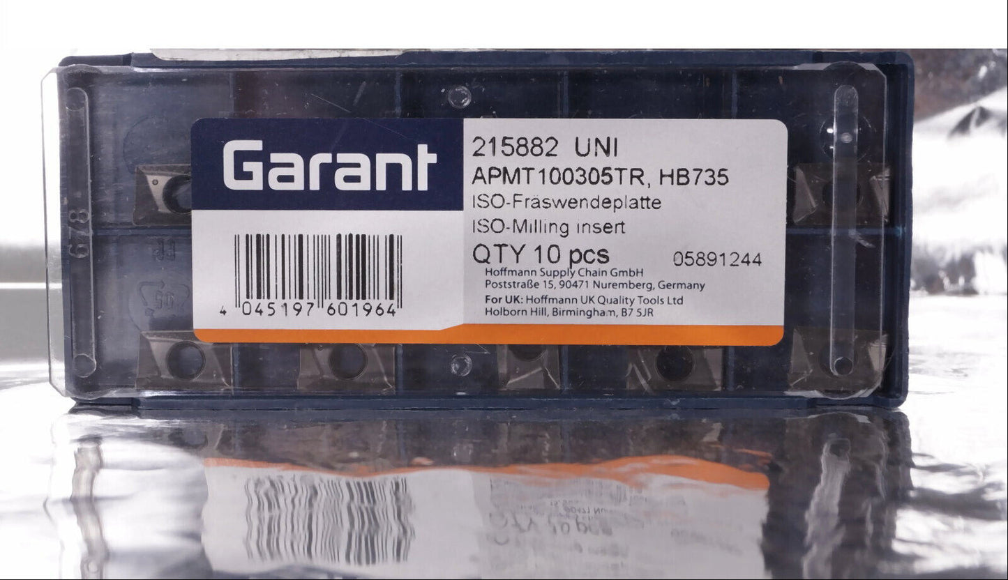 10 Wendeplatten APMT 100305TR HB735 Garant Nr 215882 UNI  Neu mit Rechnung