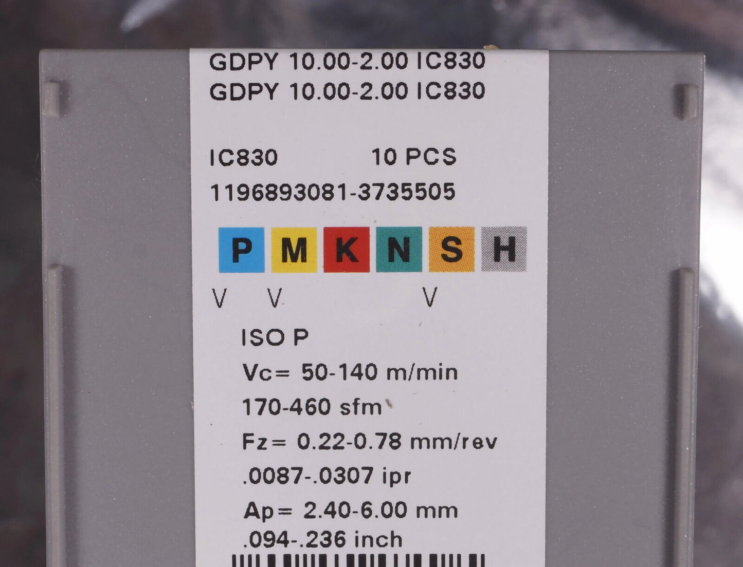 10 Wendeplatten GDPY 10.00-2.00 IC830  ISCAR Stechdrehen Neu inkl. MwSt