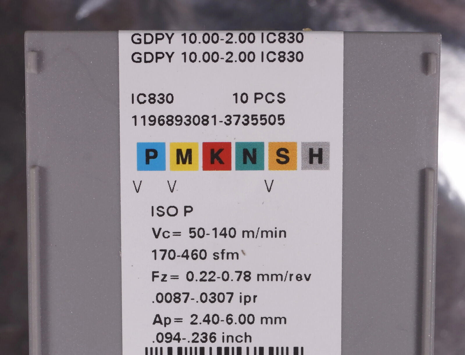 10 Wendeplatten GDPY 10.00-2.00 IC830  ISCAR Stechdrehen Neu inkl. MwSt